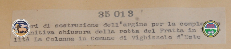 1935 01 26 DP Vighizzolo d&#039;Este ARGINE CHIUSURA FRATTA LA COLONNA  id_35013 2a retro
